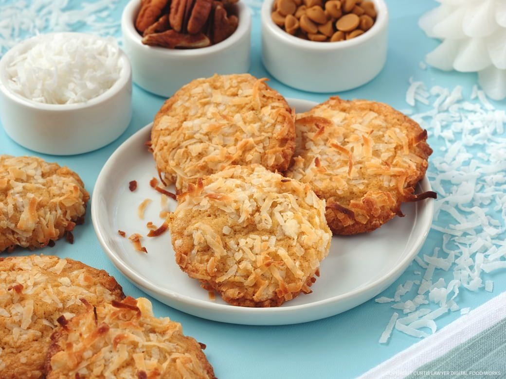 coconut butterscotch cookies with pecans too