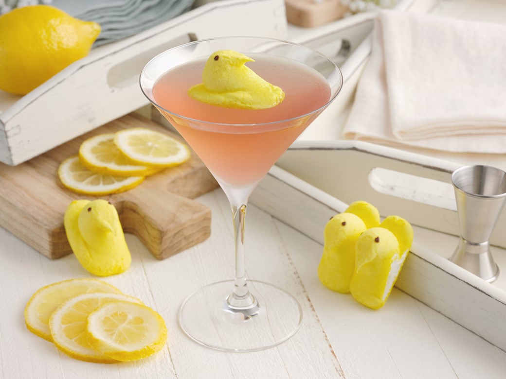 jeepers peepers featuring gin, fresh lemon juice, and chambord